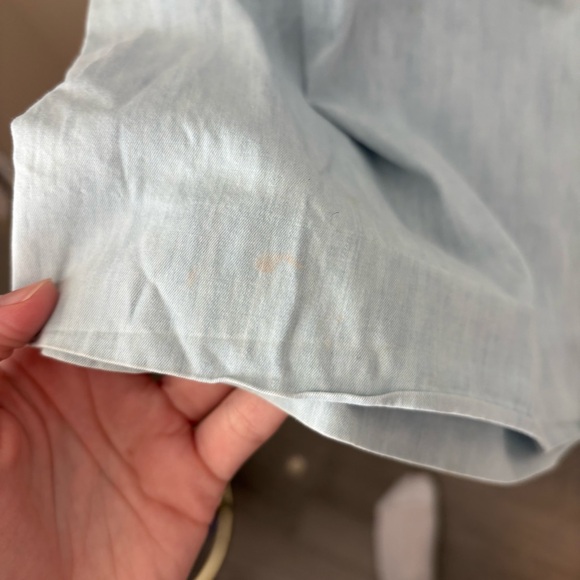 Alice + Olivia Light Blue Pleated Straight-Leg Pants - Picture 5 of 10